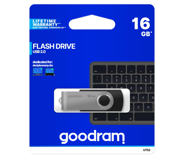 GOODRAM 16GB UTS2 odczyt 20MB/s USB 2.0 czarny - 303203 - zdjęcie 5